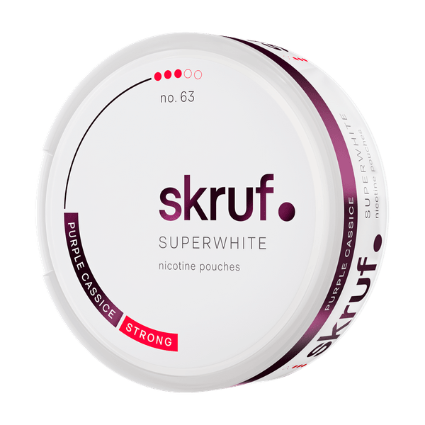 Νικοτίνης φακελάκια SKRUF Superwhite Purple Cassice Strong No 63